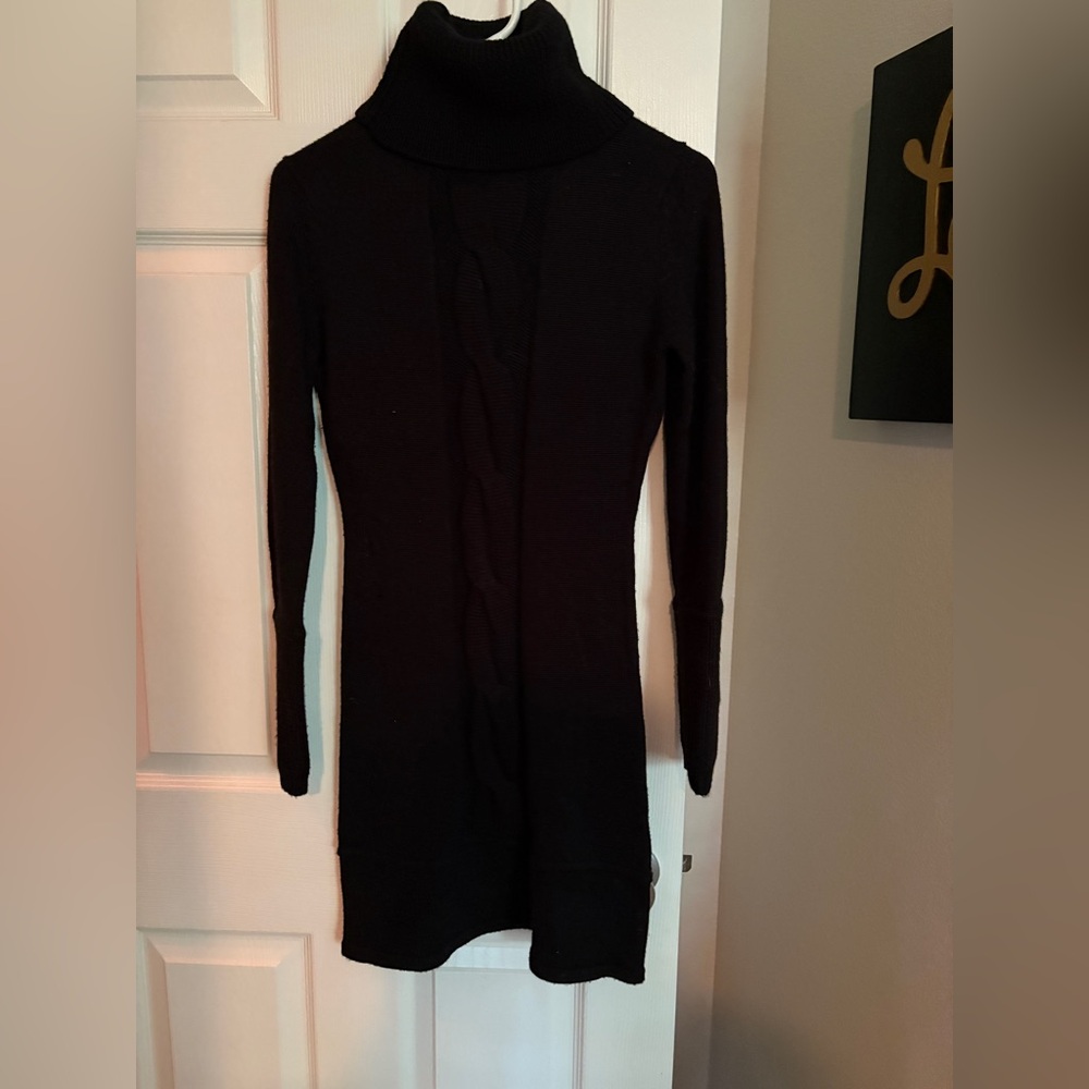 Bebe Black Wool Blend Sweater Dress
